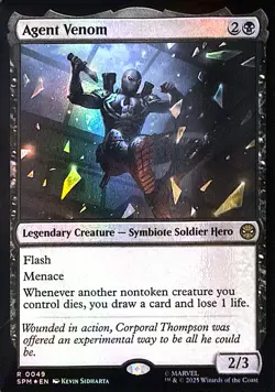 Agent Venom Foil R Marvel's Spider-Man 49 NM - Image 1