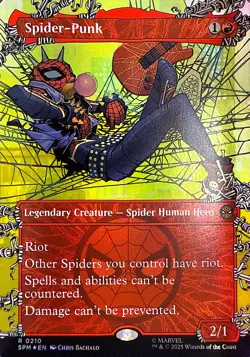 Spider-Punk (0210) (Borderless) Foil R Marvel's Spider-Man 210 NM - Image 1