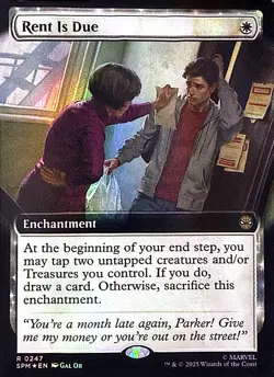 Rent Is Due (Extended Art) Foil R Marvel's Spider-Man 247 NM - Image 1