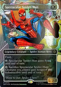 Spectacular Spider-Man (Borderless) Foil R Marvel's Spider-Man 14 NM - Image 1