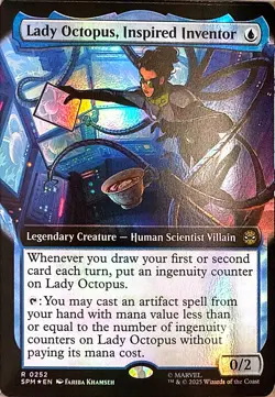 Lady Octopus, Inspired Inventor (Extended Art) Foil R Marvel's Spider-Man 252 NM - Image 1