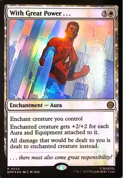 With Great Power . . . Foil R Marvel's Spider-Man 24 NM - Image 1
