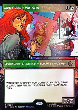 Mary Jane Watson (Borderless) Foil R Marvel's Spider-Man 229 NM - Image 1