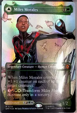 Miles Morales (0234) (Borderless) Foil M Marvel's Spider-Man 234 NM - Image 1