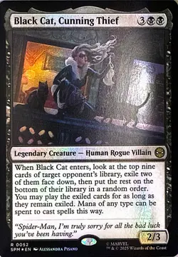 Black Cat, Cunning Thief Foil R Marvel's Spider-Man 52 NM - Image 1