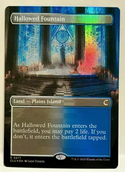 Hallowed Fountain (Borderless) Ravnica: Clue Edition Foil NM - Image 1