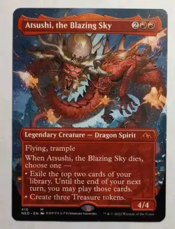 MTG - Atsushi, the Blazing Sky - Kamigawa: Neon Dynasty - Borderless Regular M - Image 1