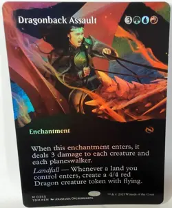 Dragonback Assault (Borderless) Tarkir: Dragonstorm foil NM/M - Image 1