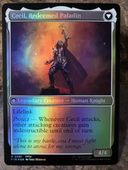 MTG TCG Final Fantasy Cecil, Dark Knight /Cecil, Redeemed Paladin 0091 Foil Rare - Image 2