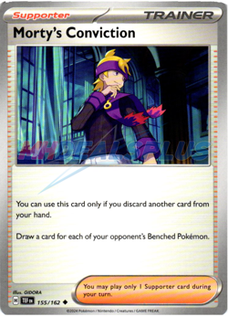 NM Pokemon Temporal Forces Morty's Conviction 155 - Image 1