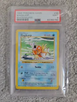 Pokemon Magikarp Base Set 1999 Shadowless 35/102 PSA 9 - Image 1