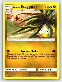 2019 Pokemon TCG Sun & Moon Team Up Alolan Exeggutor 114/181 NM - Image 1