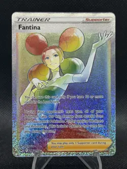 Pokemon Lost Origin Fantina 206/196 Rainbow Full Art Trainer Secret Rare - Image 1
