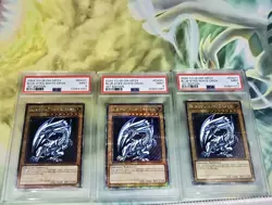 (3X) YUGIOH PSA 9 Blue-Eyes White Dragon MP24-EN001 QCR 1st Edition SDK Art Work - Image 1