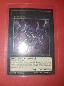 Yugioh Dark Rebellion Xyz Dragon NECH-EN053 Ultimate Rare 1st Ed NM - Image 1