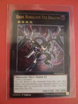 Yugioh Dark Rebellion Xyz Dragon NECH-EN053 Ultimate Rare 1st Ed NM - Image 2