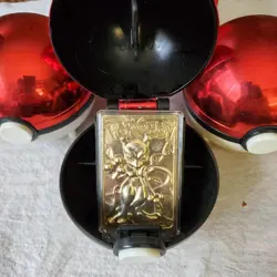 Pokemon Poke Ball 1999 Burger King, Mewtwo 23k Gold Plated Trading Card With Box - Image 2
