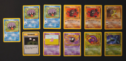Lot of 11 Vintage Pokemon Fossil Cards - Common/Uncommon - MP/HP - Image 1
