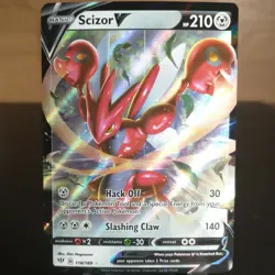Scizor V 118/189 NM Ultra Holo Darkness Ablaze Near Mint Foil Pokemon TCG Card - Image 1