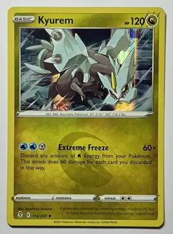 Kyurem 116/203 (NM) Holo Rare Sword & Shield: Evolving Skies 2021 Pokemon Card - Image 1