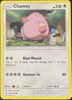 Chansey 101/145 Sm-Guardians Rising Regular - Pokemon Card - Image 1