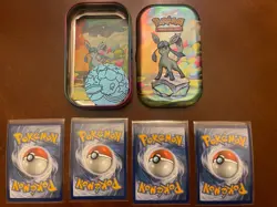 4 Pokemon TCG Mega Evolutions Stamped Promo Card - Bulbasaur 133/132 With Tin. - Image 2