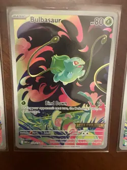 4 Pokemon TCG Mega Evolutions Stamped Promo Card - Bulbasaur 133/132 With Tin. - Image 5