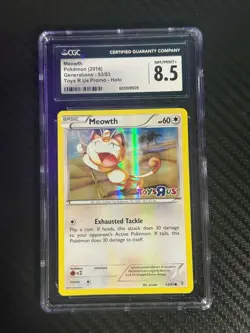2016 Pokemon Generations Toys R Us Promo Holo Mewoth CGC 8.5 #53 Card - Image 1
