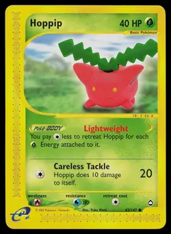 Pokemon Card - Hoppip Aquapolis 83/147 Non Holo - Image 1