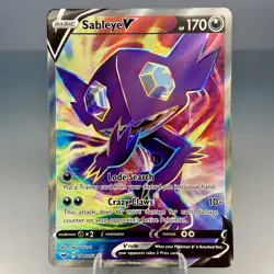 Sableye V 194/202 Full Art SWSH01: Sword & Shield Base Set Pokemon Card NM - Image 1