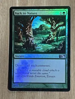 MTG Magic Card Back To Nature Foil 164/249 M11 Lightly Played LP - Image 1