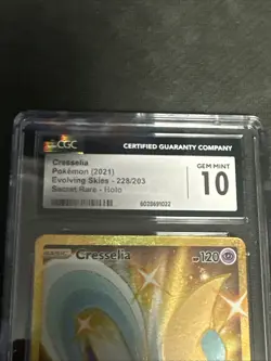 CGC 10 - Pokemon Card - Evolving Skies 228/203 - CRESSELIA (holo) - GEM MINT - Image 2