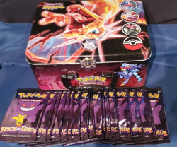 Pokemon Charizard Tin Lunch Box No Dents BONUS 19 Trick or Trade Card Packs! - Image 2