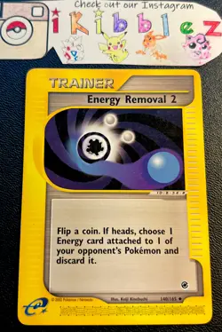 Energy Removal 2 140/165 LP WoTC Expedition Pokemon Card. Free Tracked Shipping! - Image 1