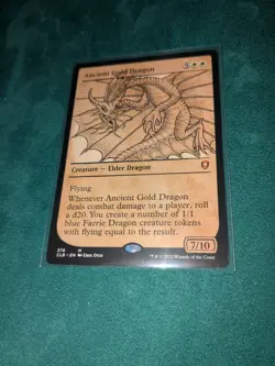 Ancient Gold Dragon (Showcase) NM Non-Foil M 376 CLB Magic The Gathering - Image 1