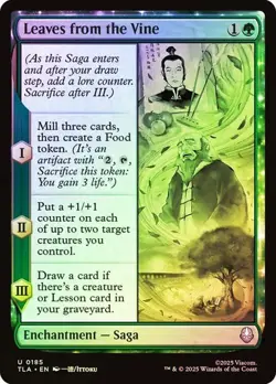 NM Foil Leaves from the Vine, MTG, Avatar: The Last Airbender, Magic, 185 - Image 1