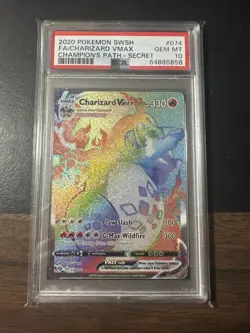 2020 POKEMON SWSH FA/CHARIZARD VMAXCHAMPION'S PATH-SECRET #74 PSA 10 - Image 1