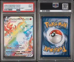 2020 POKEMON SWORD & SHIELD CHAMPION'S PATH 074 CHARIZARD VMAX # 074/073 PSA 9 - Image 2