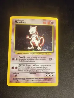 Pokemon TCG Mewtwo #10/102 Base Set Holo Unlimited Rare 1999 WOTC VTG - Image 1