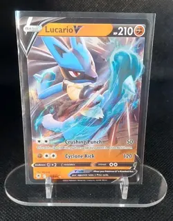 Pokemon TCG Lucario V Sword & Shield Mfg-Astral Radiance 078/189 Holo Ultra Rare - Image 1
