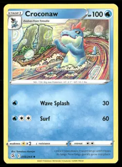 2021 Sword & Shield - Fusion Strike Croconaw Stage 1/Uncommon #56 - Image 1