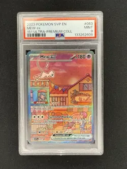 2023 POKEMON SVP EN-SV BLACK STAR PROMO #053 MEW ex 151 UPC PSA 9 English - Image 1
