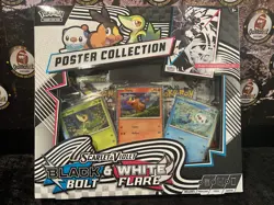 POKEMON SV10.5 BLACK BOLT WHITE FLARE POSTER COLLECTION BOX SEALED - Image 1
