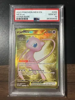2023 POKEMON MEW EN-151 HYPER RARE #205 MEW EX PSA 10 GEM MINT - Image 1