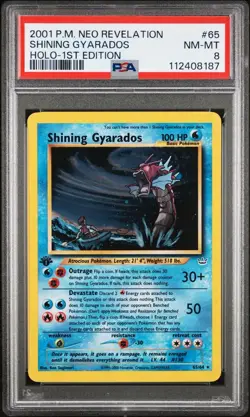 Pokemon Shining Gyarados 65/64 WOTC Neo Revelation 1st Edition Secret Rare PSA 8 - Image 1