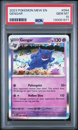 2023 POKEMON MEW EN-151 #094 GENGAR PSA 10 - Image 1