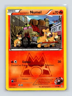 Pokemon TCG Team Magma's Numel 1/34 Double Crisis Normal MP - Image 1
