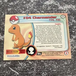 Charmander #04 Topps TV Animation Edition Non Holo Pokemon 1999 - Image 2