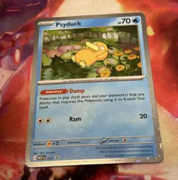 Pokemon TCG Psyduck Mega Evolutions Black Star Promo Card 007 Near Mint - Image 1