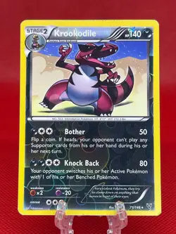 Pokemon TCG Krookodile 71/146 Reverse Holo X&Y Base Set XY English Card 2014 LP - Image 1